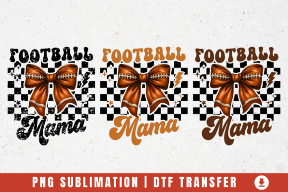 Celebrate Game Day with Football Mama 3 Color Design PNGs