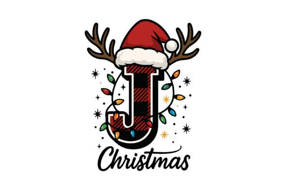 Christmas Plaid Letter J Design: Your Festive Design Asset