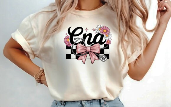 Coquette CNA Nurse T-shirt Design Png: A Charming Asset for Your Projects