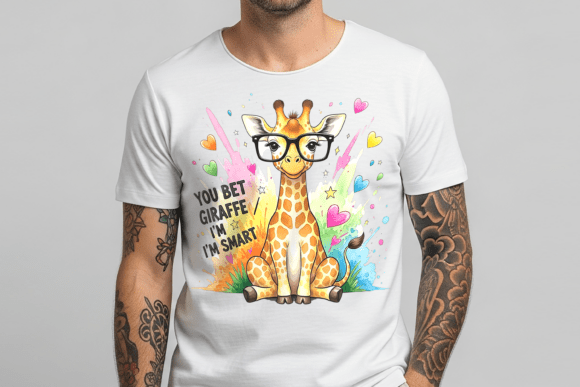 Cute Smart Giraffe PNG: A Ready-to-Use Design Asset
