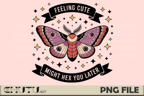 Hexy Moth PNG: Sweet Spellbound Charm for Your Projects