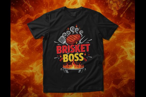 Ignite Your Merch Line: The Brisket Boss BBQ T-Shirt Design