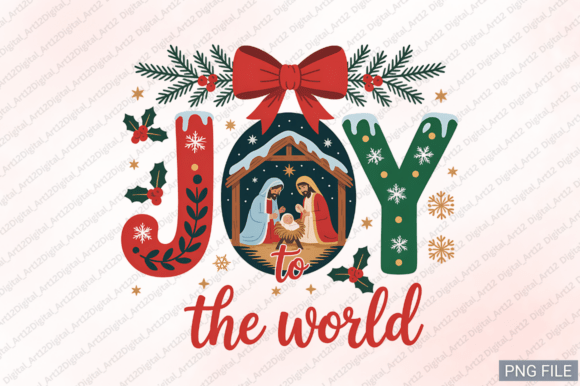 Joy to the World Sublimation Design for Festive Creations