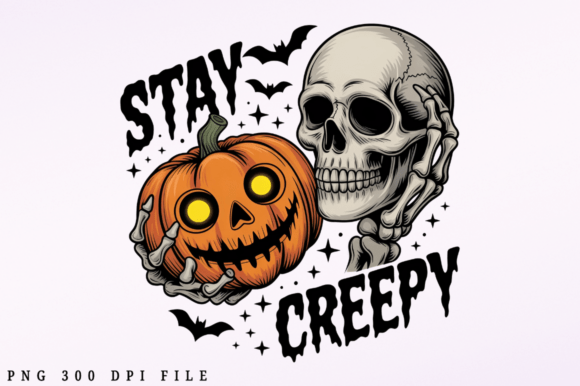 Retro Pumpkin Stay Creepy PNG: Your Ticket to Spooky Season