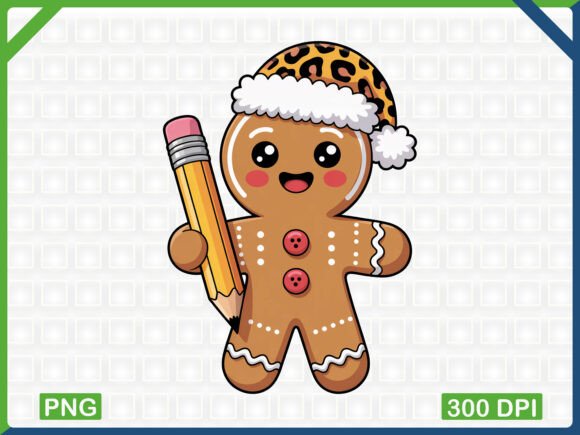 Sweeten Your Holiday Designs with a Gingerbread Teacher PNG